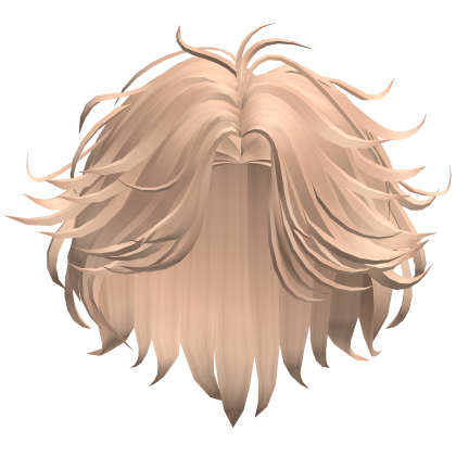 Fluffy Curtain Shag Hair - Peach Blonde