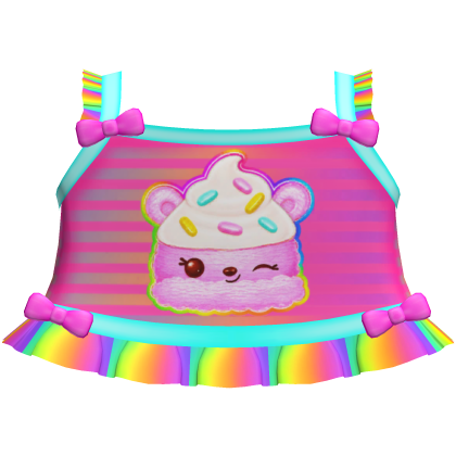 cute rainbow num noms tweencore cutecore top