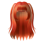 Orange Kawaii Anime Pigtails