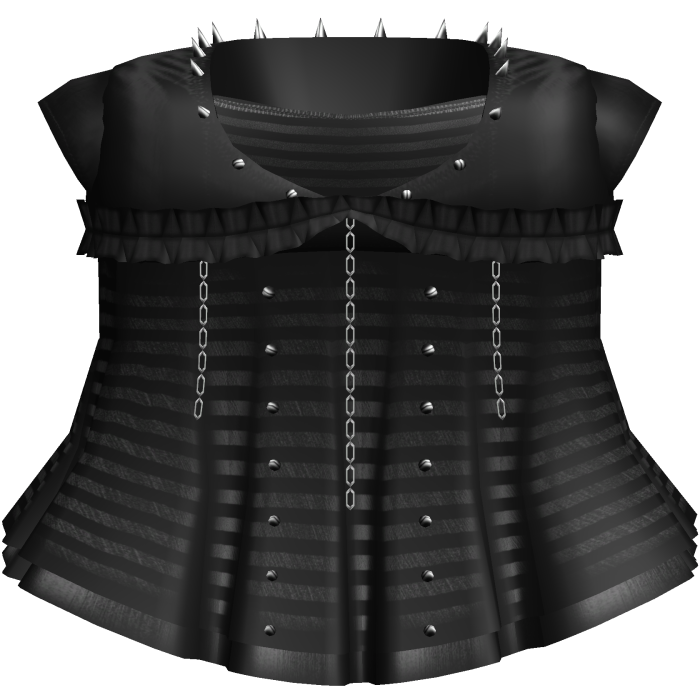 Gothic Emo Striped Black Spiked Chain Dress