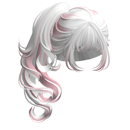 Messy Apple Girl Ponytail White&Pink