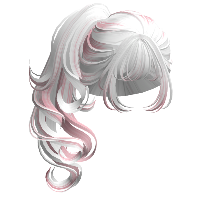 Messy Apple Girl Ponytail White&Pink