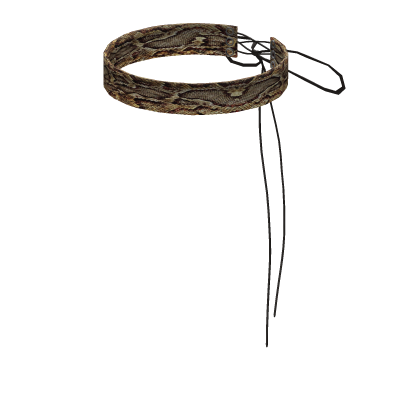 1.0 Brown Grunge Python Snakeskin Laced Up Choker