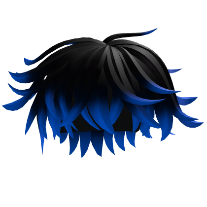 Black to Blue Messy Boy Hair Roblox item