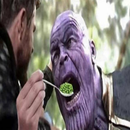 shoot thanos with a cannon