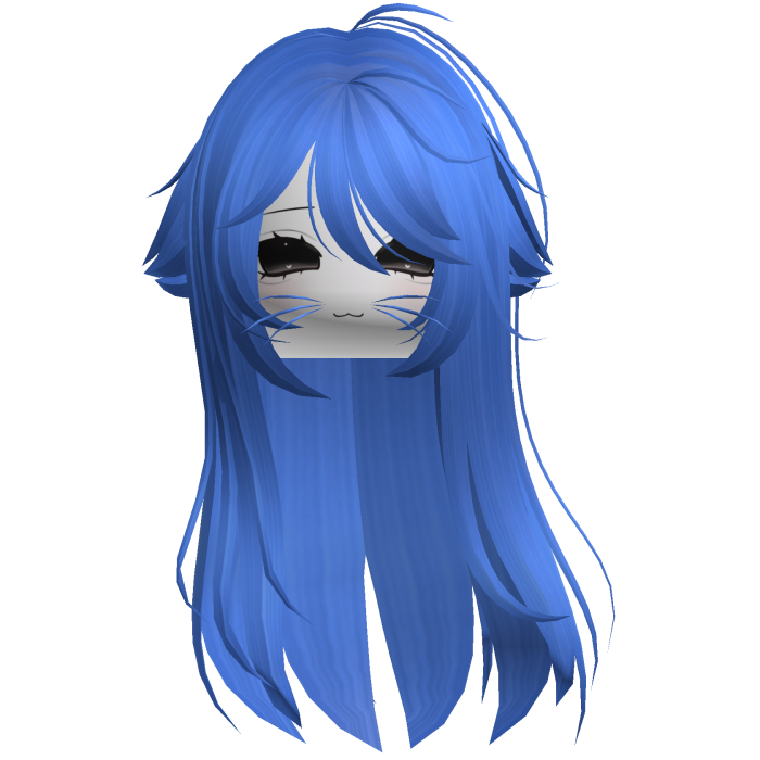 Blue Hair Shy Moe Com Cat Girl