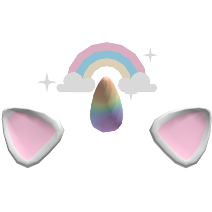 Cute Rainbow Unicorn Horn & Ears (original)