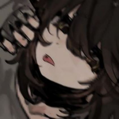 Emo pfp icon brown hair girl piercing Roblox decal