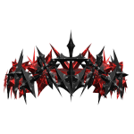 Black and Red Star Cross Crown