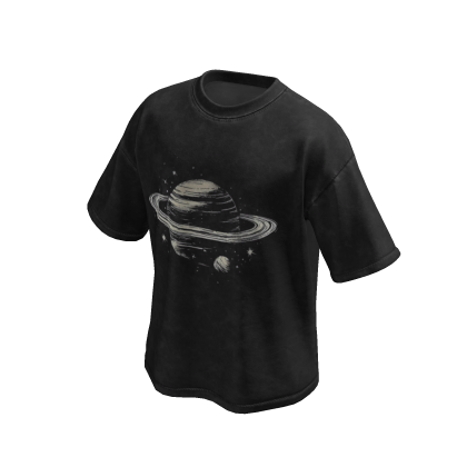 Saturn Black Wash Oversized Shirt