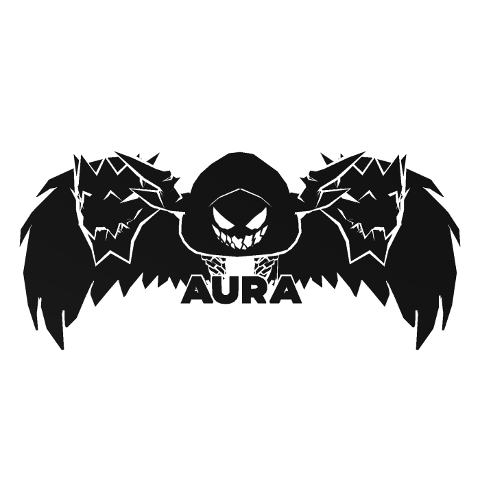 Cartoony White Hood Aura Dragon Wings Combo