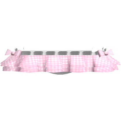 cute kawaii frilly plaid skirt pink