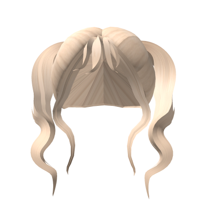 Blonde preppy pigtails with cute front piece Roblox item