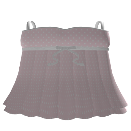 pink polka dot flowy dress