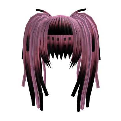 Long Cyber Goth Ponytail locs pink Roblox item