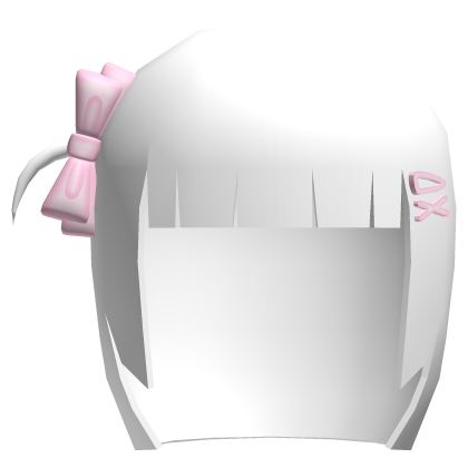 wii mii low poly white side ponytail hair