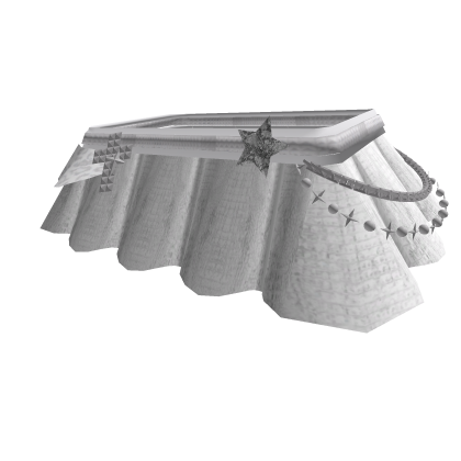 ♱ white﹔y2k goth fabric skirt w suspenders