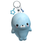 🍀Cute Blue Seal Plushie Summer Keychain