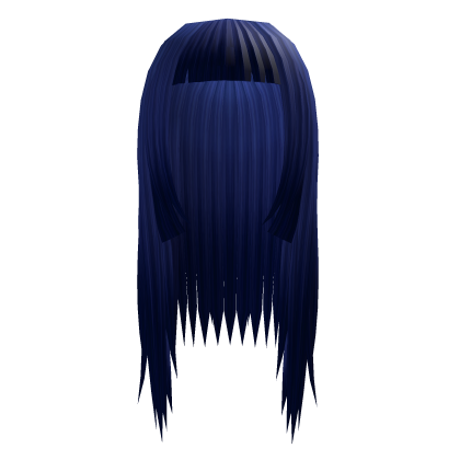 Long Gothic Vamp Hair Blue