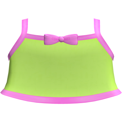 Cute Pink & Lime Tweencore Tank Top Roblox item
