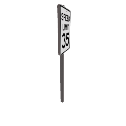 RX Speed Limit 35 mph Sign