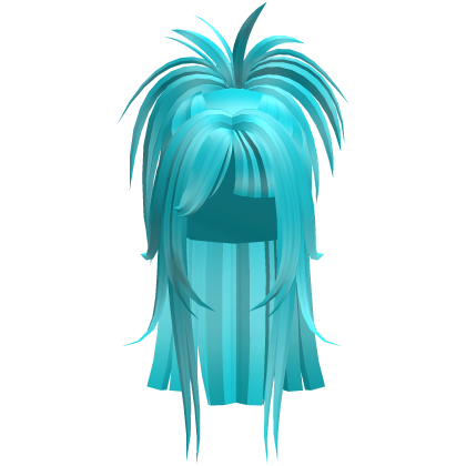 Spiky Anime Half Up Ponytail (Ocean Blue)