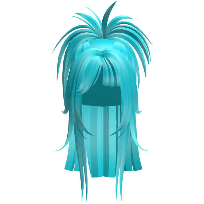 Spiky Anime Half Up Ponytail (Ocean Blue)