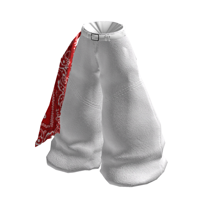 🔴Y2K White Baggy Bandana Pants✅🔴
