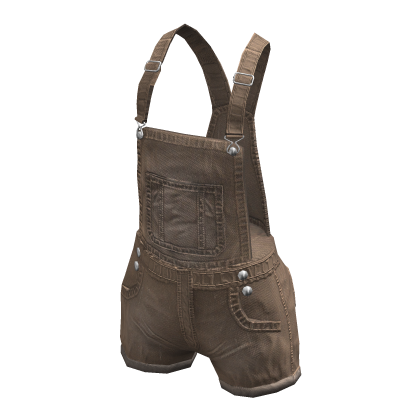 brown overalls shorts denim thumbnail