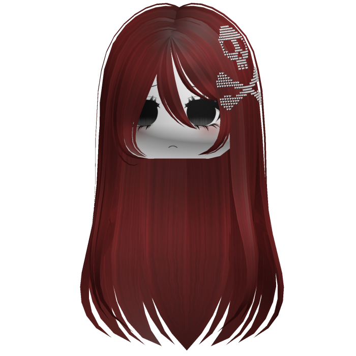 Straight Emo Moe Skull Hair Red