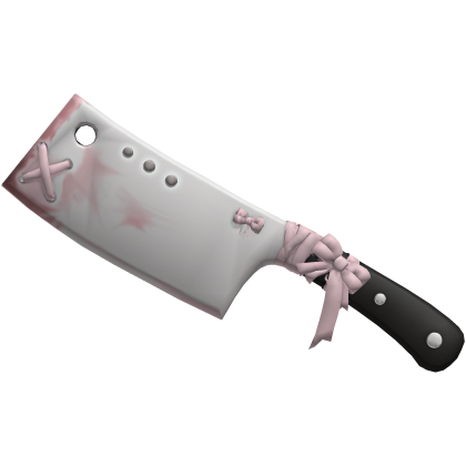 cute cleaver knife with bow prop