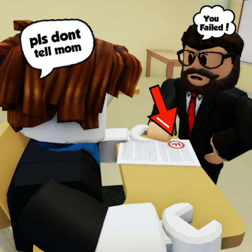 oops, i failed my math test official Roblox game thumbnail
