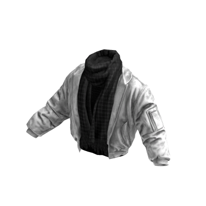 White Starboy Leather Jacket w/ Scarf