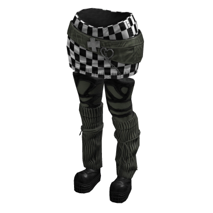 Chic Sporty Ura - Hara Skirt (Black Khaki)