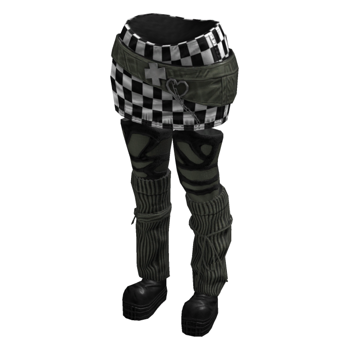 Chic Sporty Ura - Hara Skirt (Black Khaki)