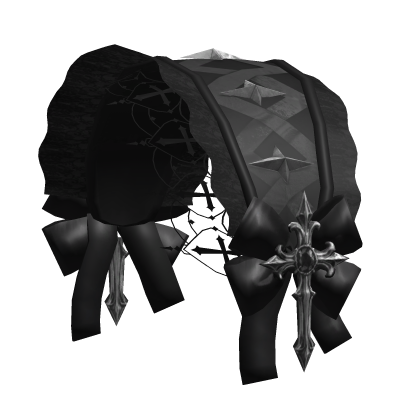 ruffle lace gothic headdress black