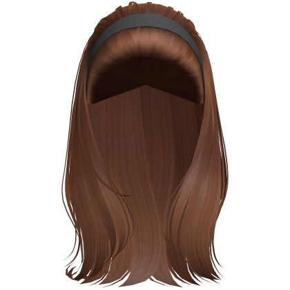 1995 bouffant preppy headband hair (auburn brown)