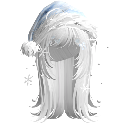 Cute Christmas Straight Hair (White)