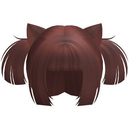 red cutie neko anime mini pigtails