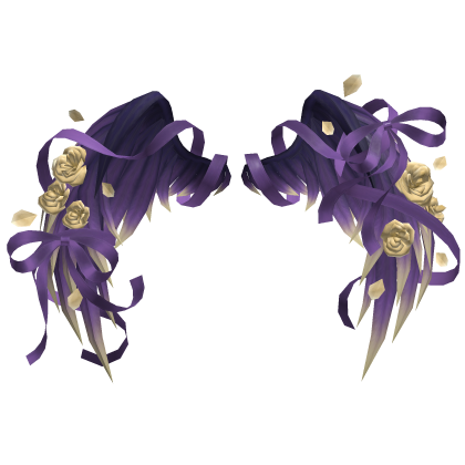 🎀 Rose Petal Angel Wings Ribbons Bows Purple