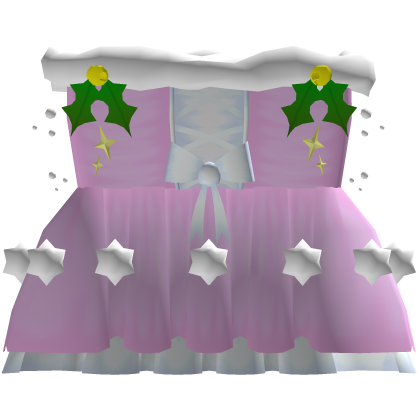 santa's helper christmas corset dress in pink
