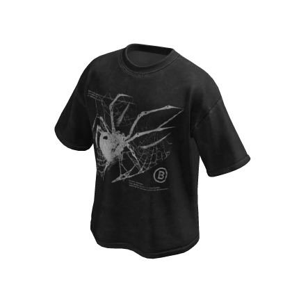 Spider Black Wash Oversized Shirt