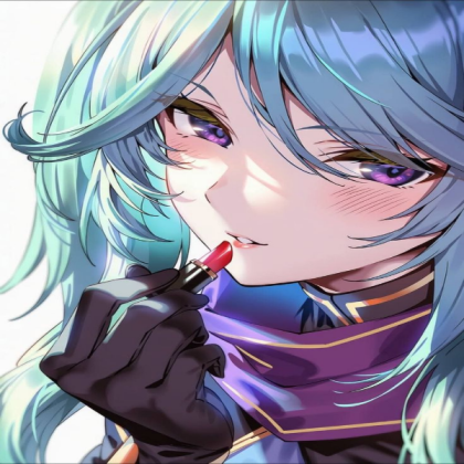blue hair cute anime Roblox decal