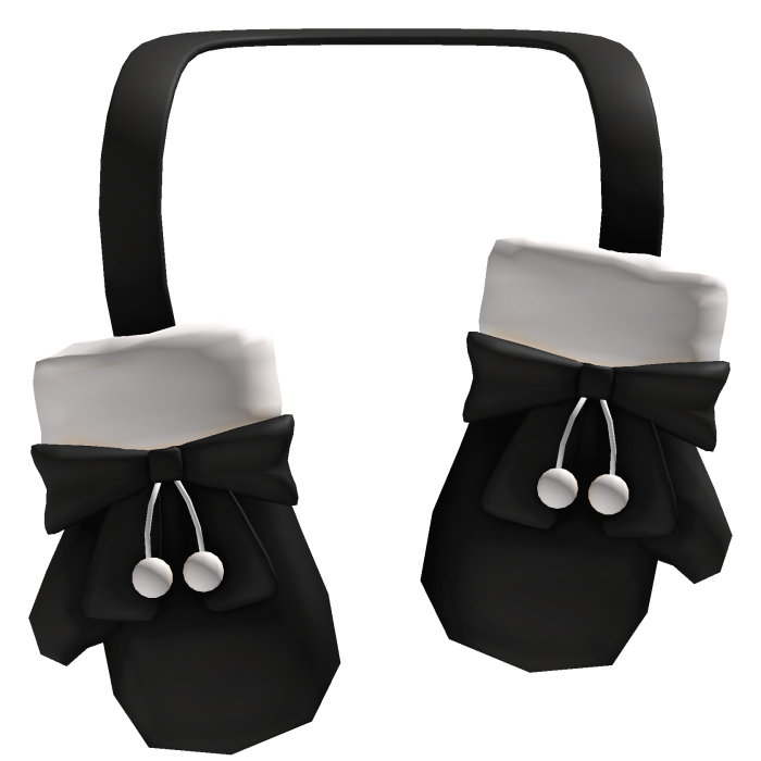 Christmas Black Emo Neck Gloves