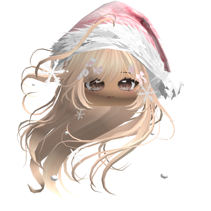 Windy Anime Hair w/Santa Hat (Blonde)