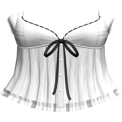 white dolly horror protagonist babydoll top