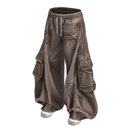 Tan Denim Cargo Sweats