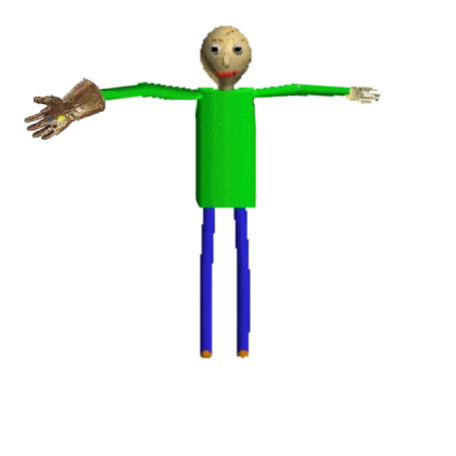 Baldi with the infinity gauntlet