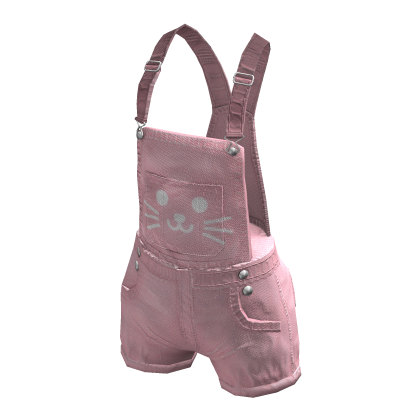 cat overalls pink thumbnail