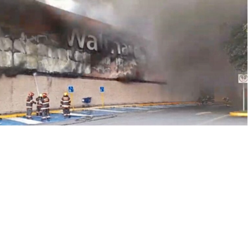 Burning walmart
